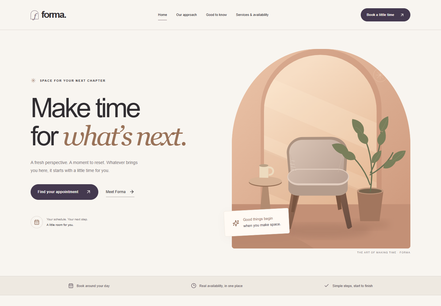 A booking website built with Faddishbuilder