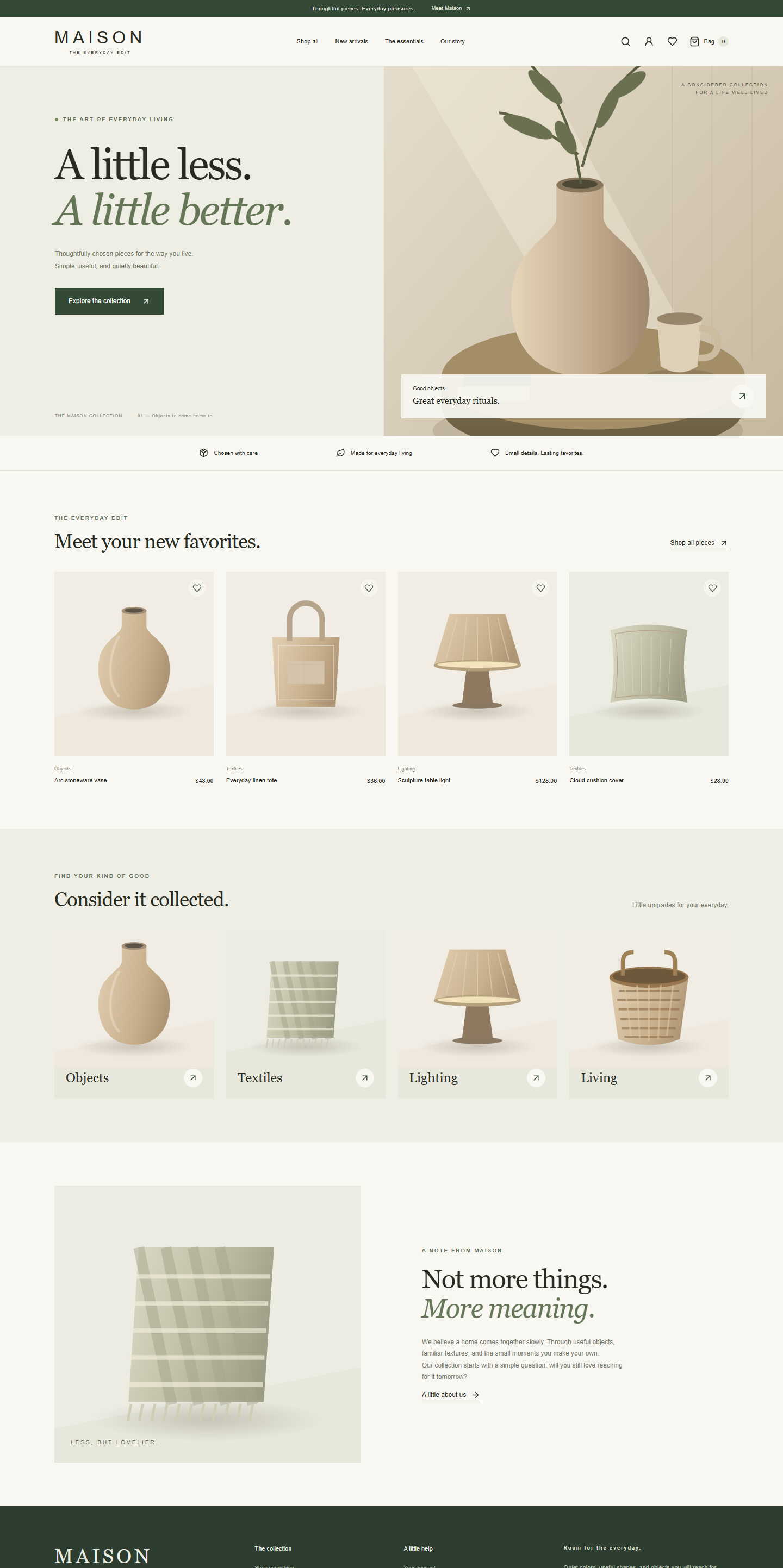An online store built with Faddishbuilder