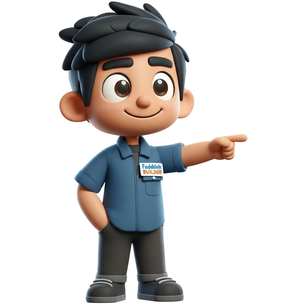 Home guy point to the right